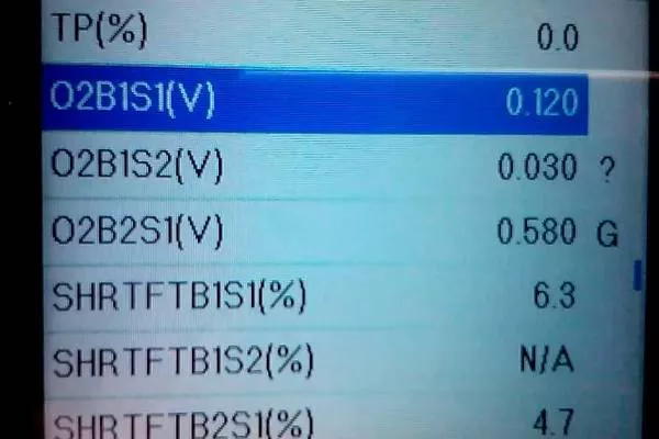 Diagnostics tools displaying live data. 