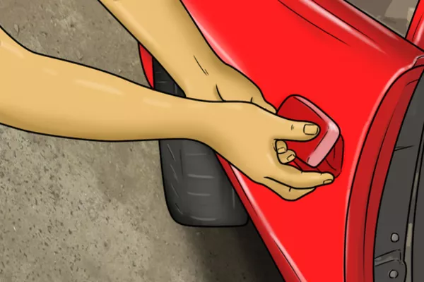 Man opening the car door