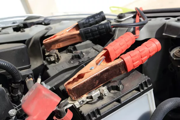 Car batteries with jumper