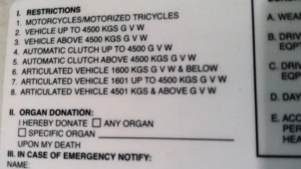 Even if you have a professional driver's license, it is still best that you check your listed restrictions before articulated vehicles Restriction codes of LTO 2020