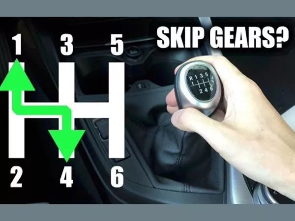 Skipping gears will stress the engine and burn too much fuel Skip the gear to gain speed