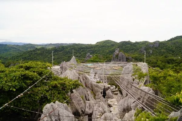 A picture of one of the many platforms in the Masungi Georeserve