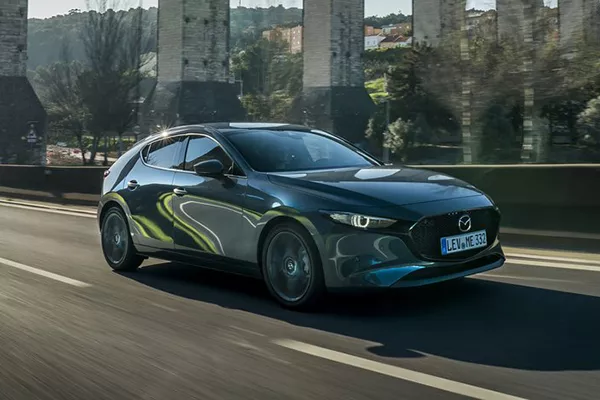 2020 Mazda 3 front profile shot