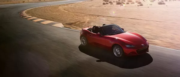 mazda mx5 on the road