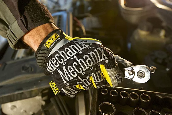 A picture of mechanics gloves