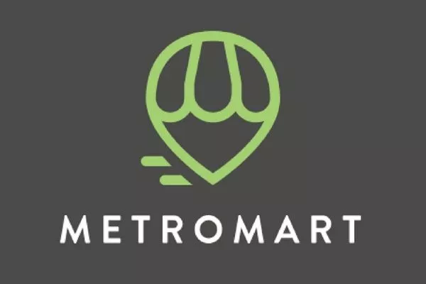 Like most delivery services, MetroMart is encouraging its users to use cashless payment A picture of the MetroMart logo