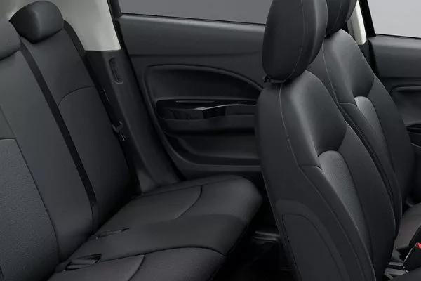 A picture of the seats of the Mirage