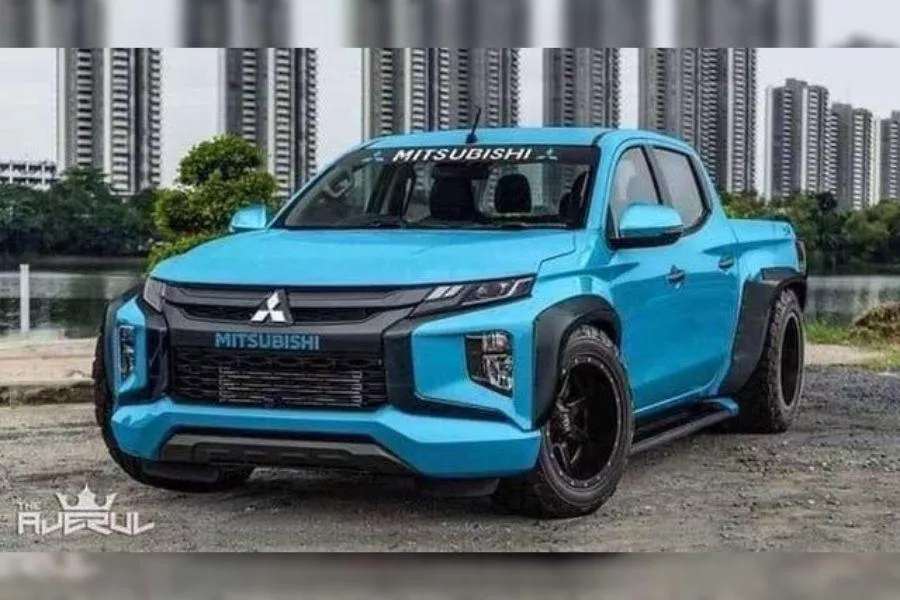 Low Mitsubishi Strada modified