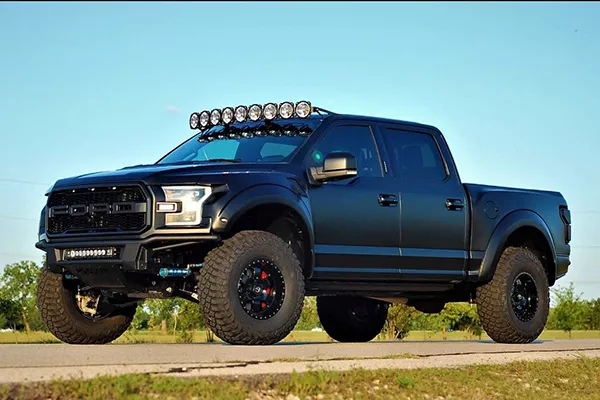 A picture of an F-150 made to look like the Raptor