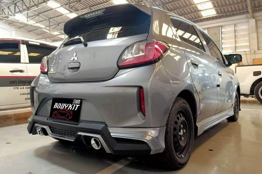 A picture of a Mirage hatch fitted with a Siam bodykit