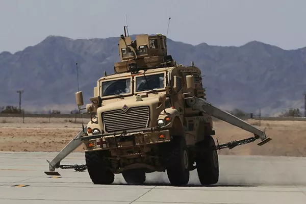 A picture of the MRAP US military vehicle