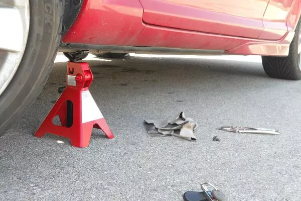 Jack used to elevate the car