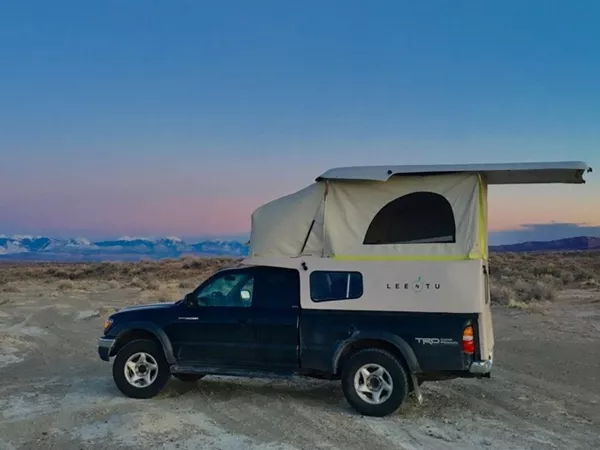 Get racks to hold equipment that will be carried inside the hard-shell canopy new truck camper shell