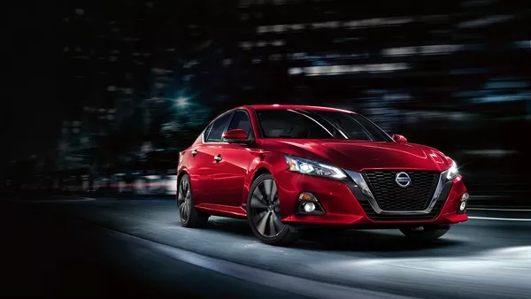 The Altima earns a 5-star rating for all around performance in relevant specs Nissan Altima anglar front