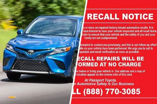 Contacting the manufacturer can be done by telephone or by e-mail recall notice and a blue car