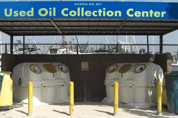 A picture of a waste disposal station in California