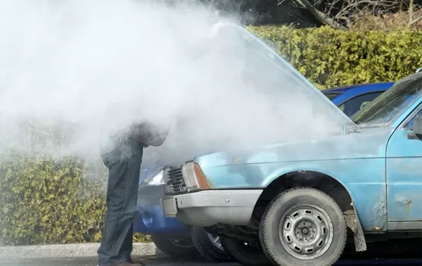 overheating car radiator