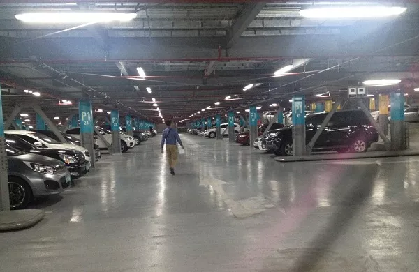 A picture of the Three Parkade parking lot