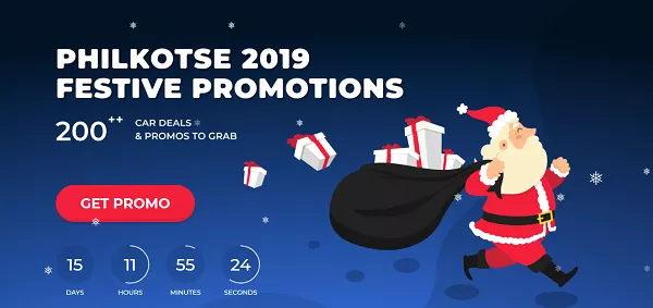 A picture of the Philkotse 2019 Festive Promotions page