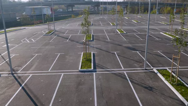 empty parking lot