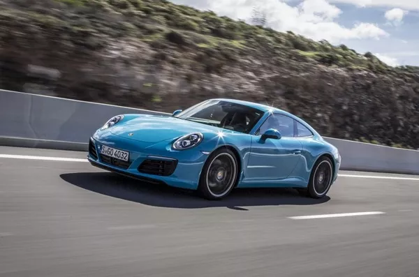 porsche carrera s on the road