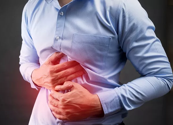 Man with gastrointestinal health issues