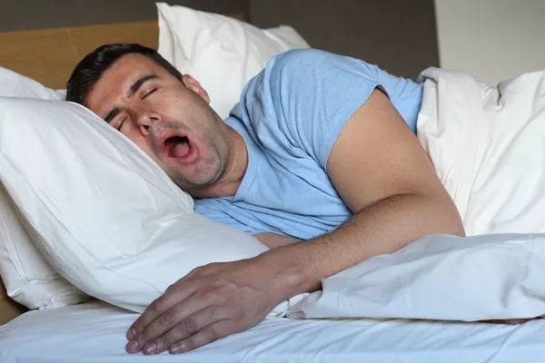 Man with sleep apnea