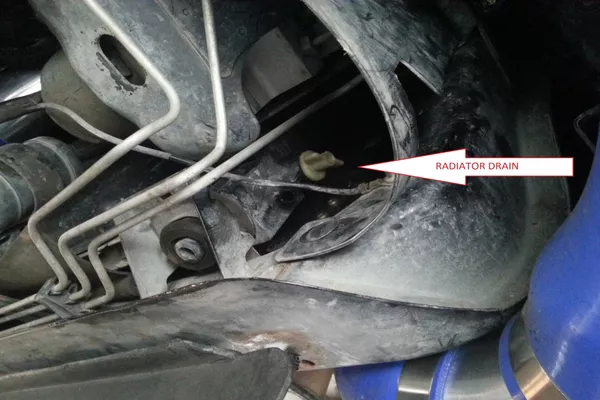 Drain plug of the radiator