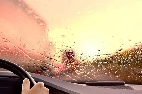 wet windshield