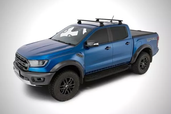 A picture of the Ranger Raptor with a roof rack