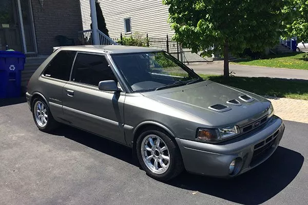 A picture of the very rare Mazda 323 GT-R.