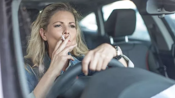 Smoking inside the car