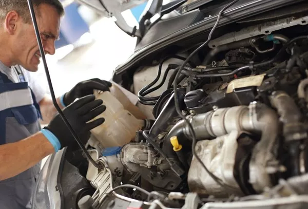 Reassemble the components of the drive belt and the cooling system changing car timing belt