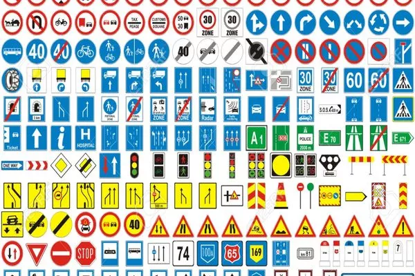 Different road signs