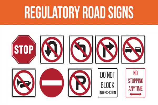 Regulatory road signs