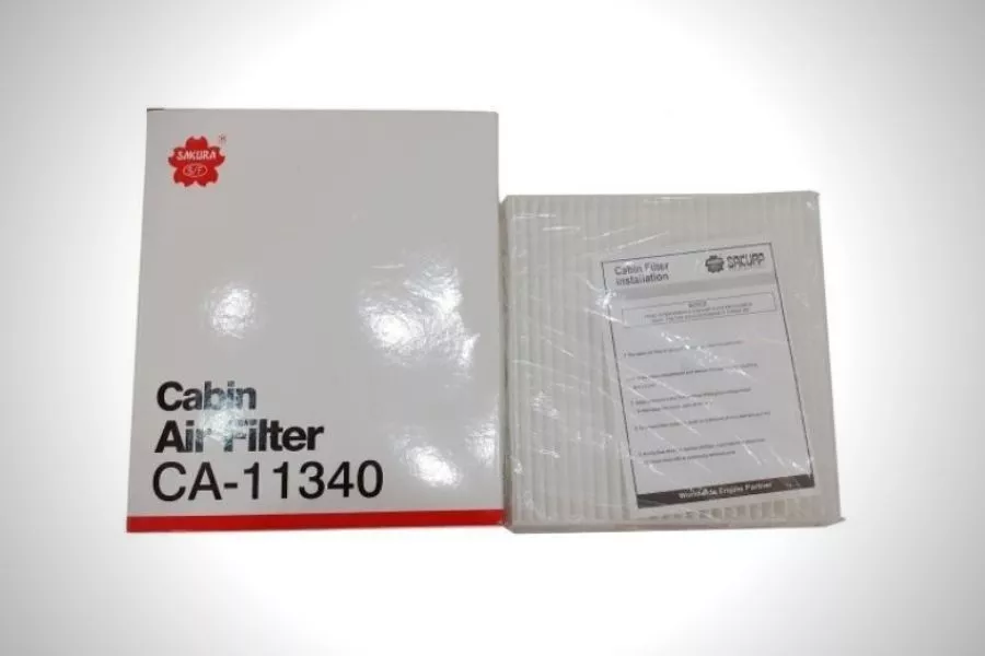 A picture of a Sakura brand cabin filter