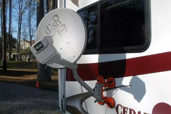 Satellite dishes on RVs