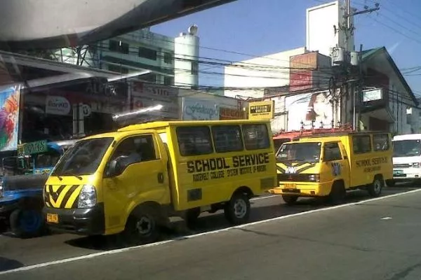 Like many coding schemes in the Philippines, franchised school service vehicles are exempted A picture of an authorized and franchised school service vehicle
