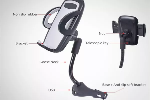 This car phone charger from Senda is one of the most popular in-car phone chargers today Car phone charger from Senda