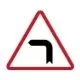 Sharp turn (left)