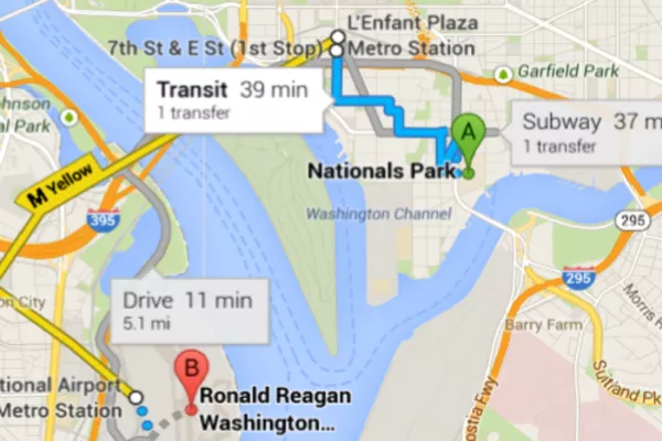 Google Maps allow you to determine the distance of your current location to any particular point on the map. Google Maps