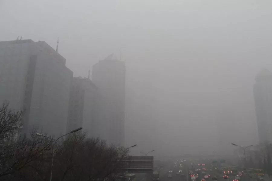 NOx is one main cause of smog A picture of smog in Beijing