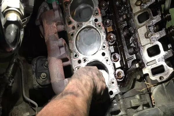 Man fixing the engine