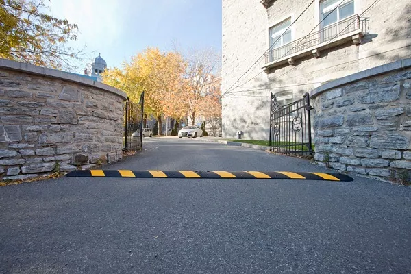 Speed bump near the gate