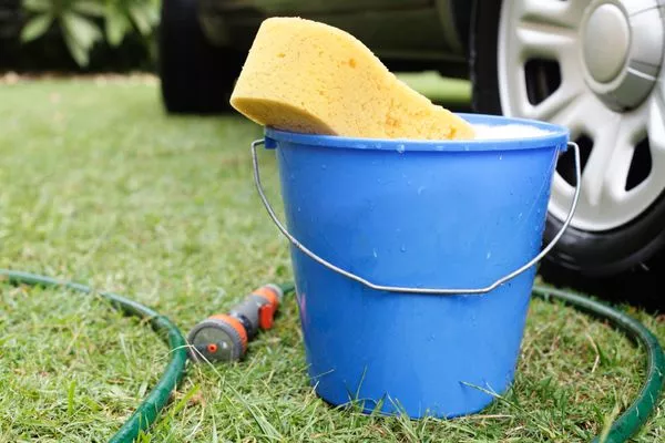 A large sponge is the safest that you can use in washing you car because it will leave no scratches or any damage use a lage sponge in washing your car