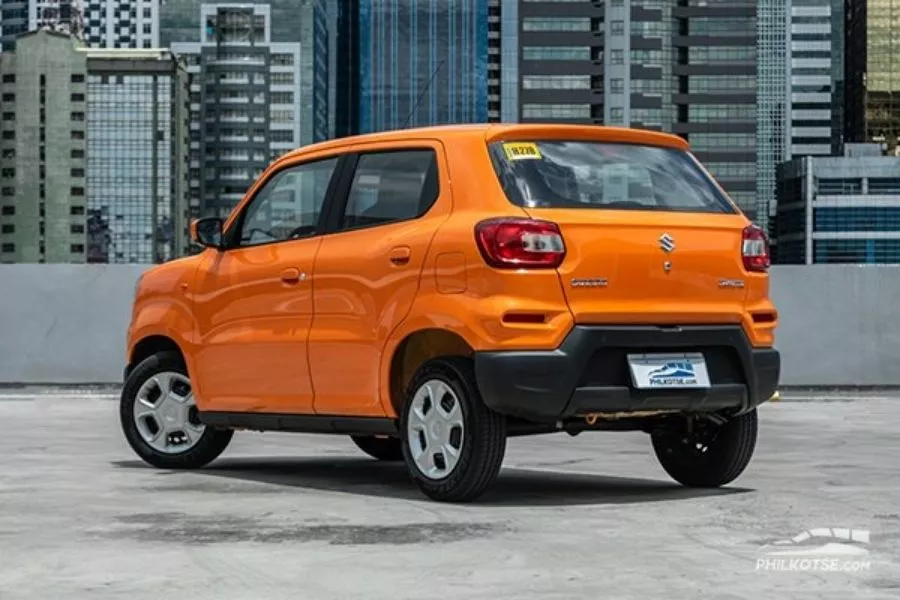 A picture of the rear of the Suzuki S-Presso