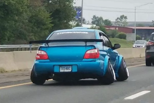 A car with too much stance (camber)