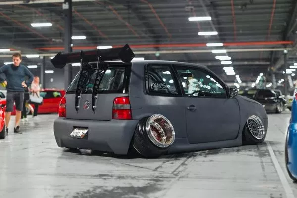 How much is too much? That is up to you Overly stanced car