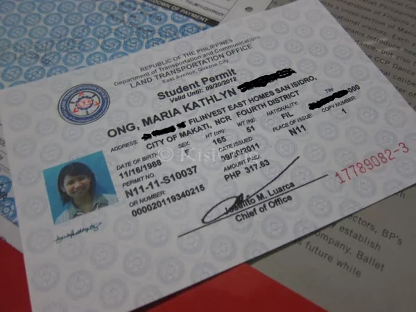 A student permit is valid for 1 year from the date of issuance student driving license validity Philippines