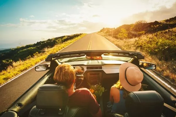 A picture of women going on a roadtrip